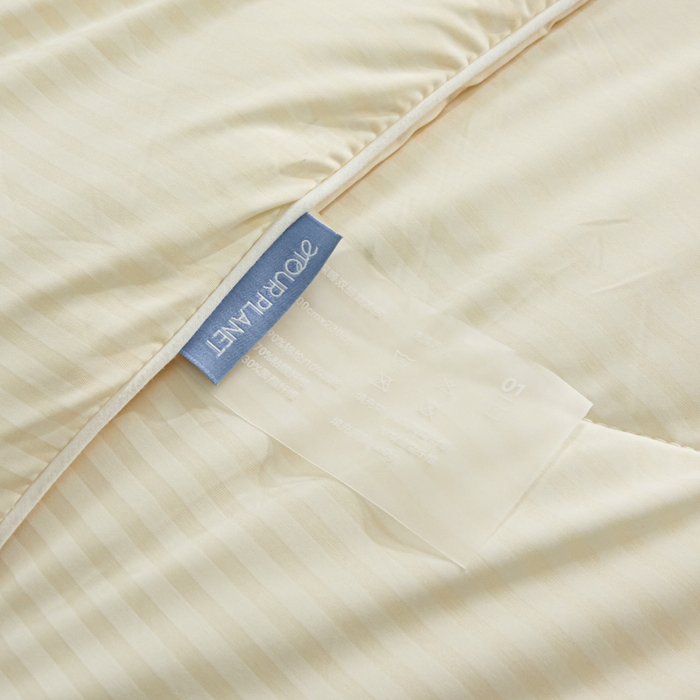 91家纺网 家纺一手货源 找家纺 库里梦家纺 2026新款100%真锦氨无印提花凉感空调被夏被夏凉被 条纹奶油黄