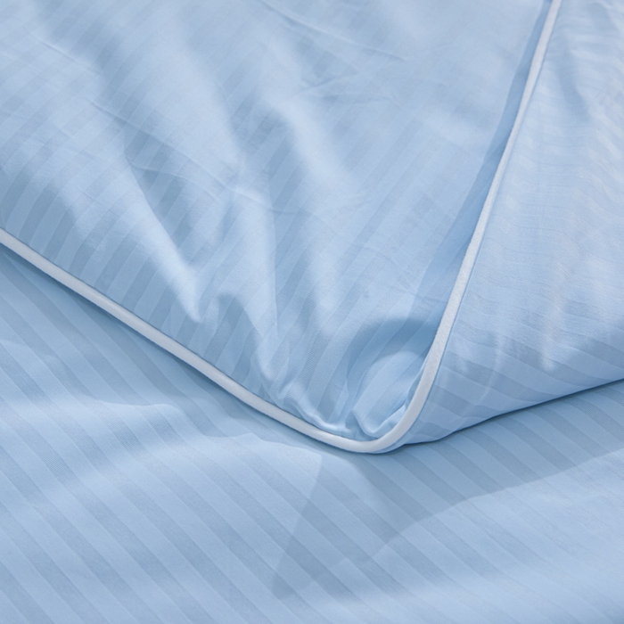 91家纺网 家纺一手货源 找家纺 库里梦家纺 2026新款100%真锦氨无印提花凉感空调被夏被夏凉被 条纹天蓝