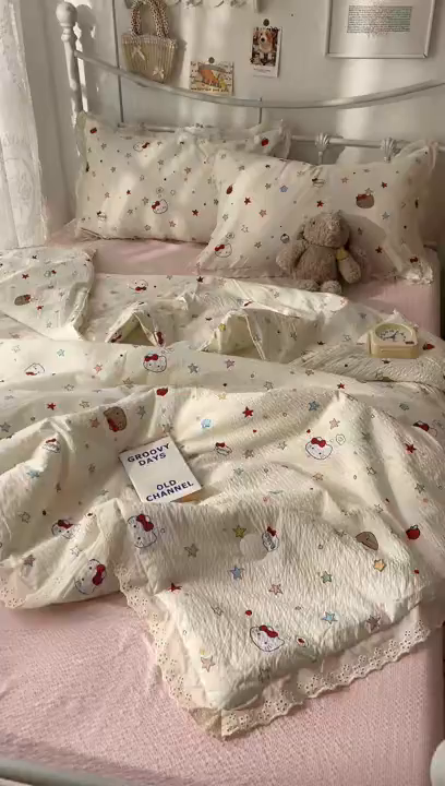 91家纺网 家纺一手货源 找家纺 （总）十里居 2026新款A类全棉花边泡芙棉夏凉被