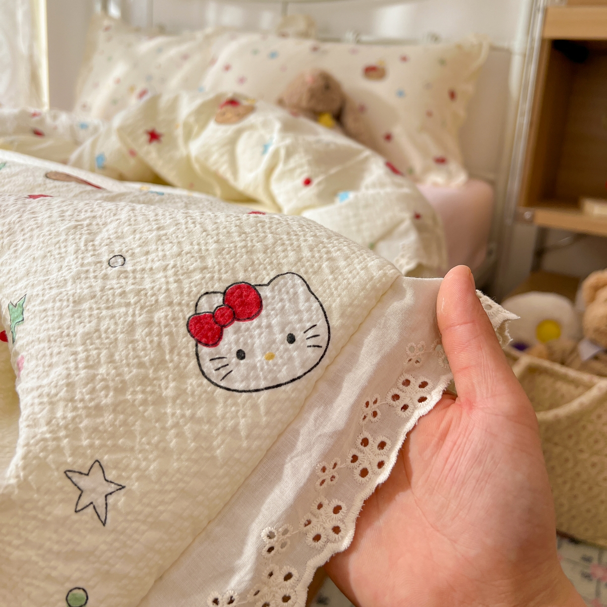 91家纺网 家纺一手货源 找家纺 （总）十里居 2026新款A类全棉花边泡芙棉夏凉被