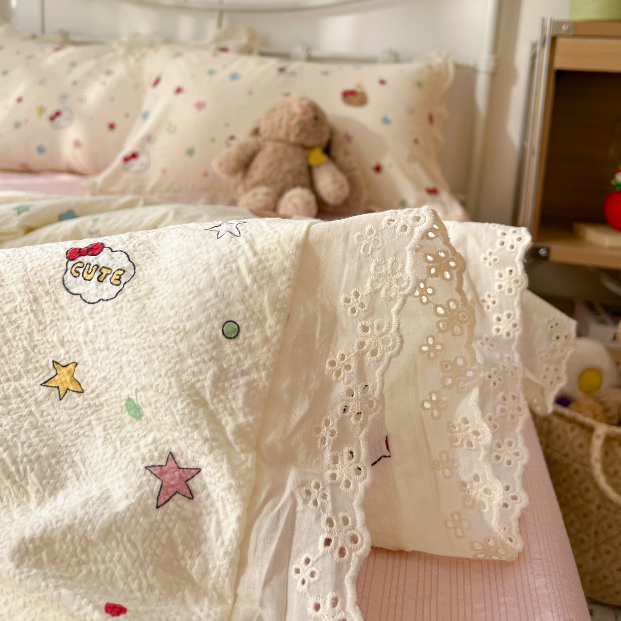 91家纺网 家纺一手货源 找家纺 （总）十里居 2026新款A类全棉花边泡芙棉夏凉被