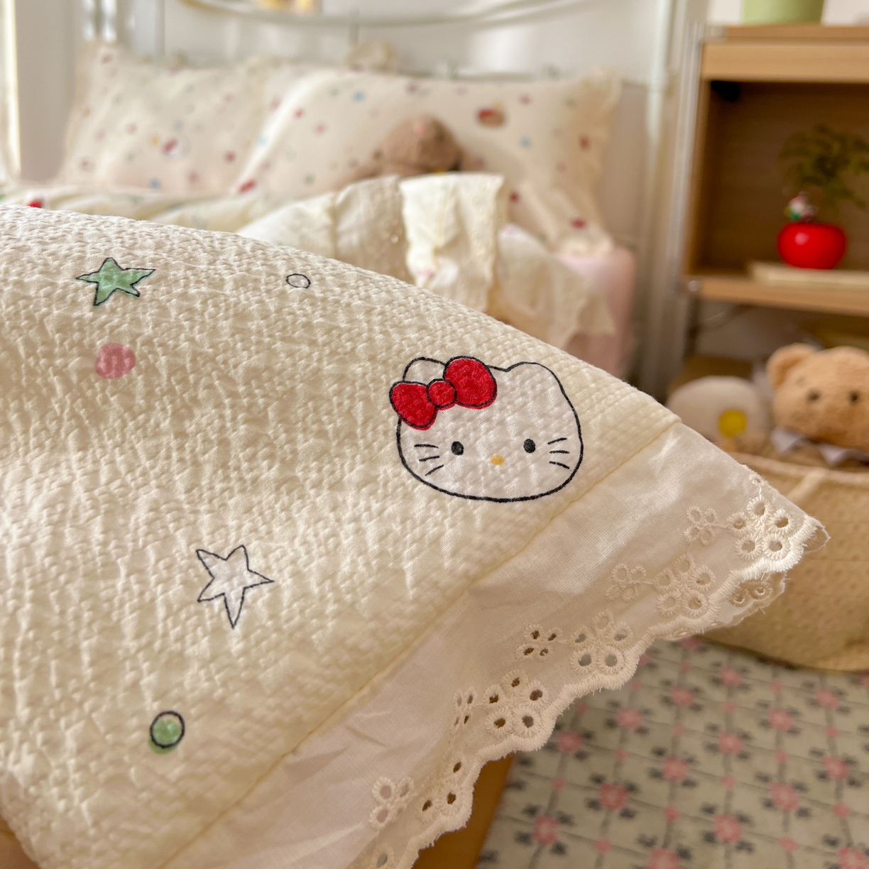 91家纺网 家纺一手货源 找家纺 （总）十里居 2026新款A类全棉花边泡芙棉夏凉被