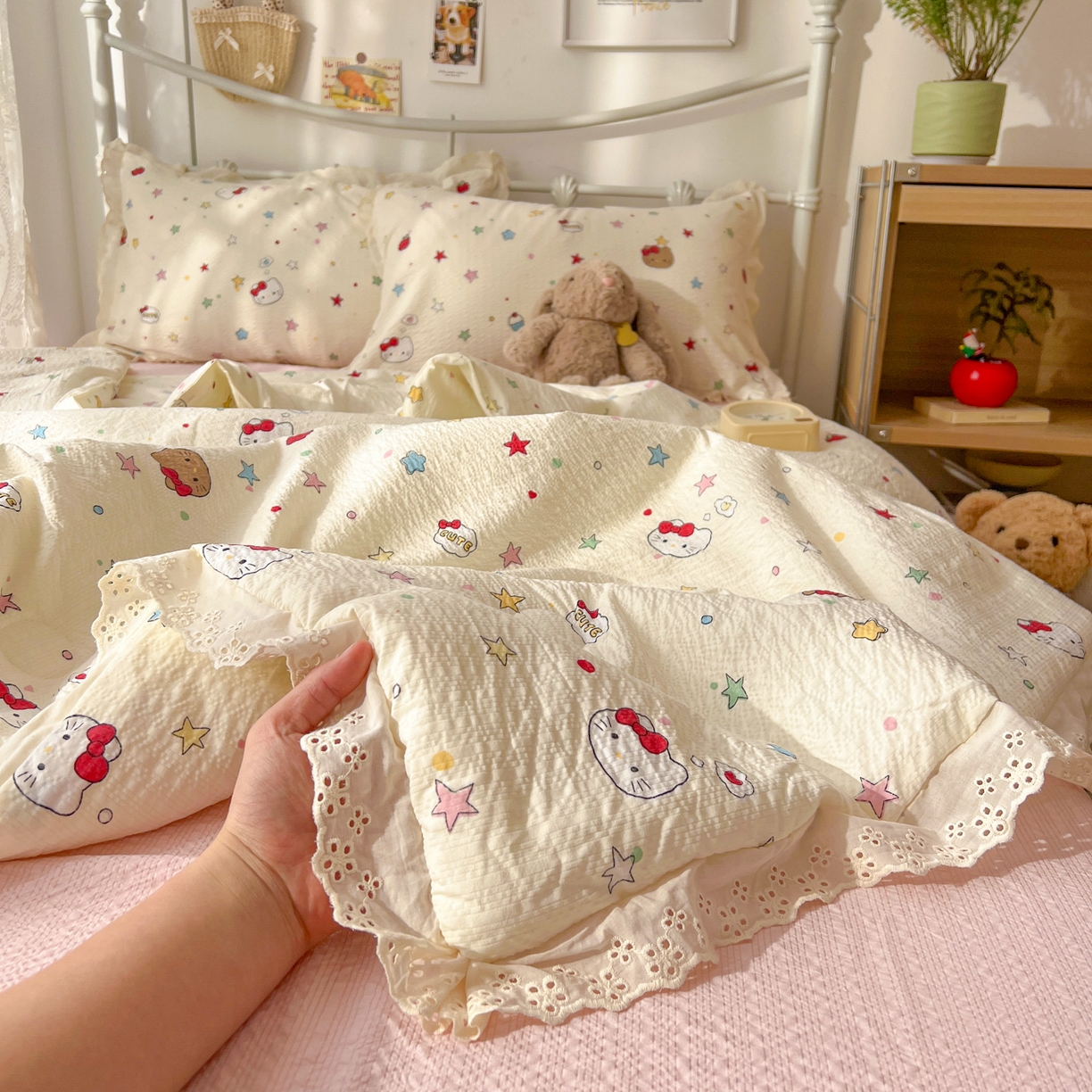 91家纺网 家纺一手货源 找家纺 （总）十里居 2026新款A类全棉花边泡芙棉夏凉被