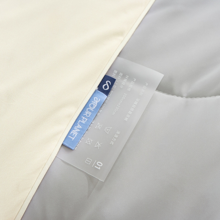 91家纺网 家纺一手货源 找家纺 库里梦家纺 2026春夏新款网红直播爆款A类锦氨深海水藻凉感被夏凉被空调被 奶油黄-灰