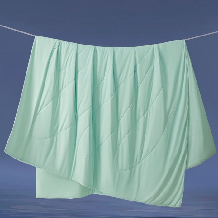 91家纺网 家纺一手货源 找家纺 库里梦家纺 2026春夏新款网红直播爆款A类锦氨深海水藻凉感被夏凉被空调被 水波绿