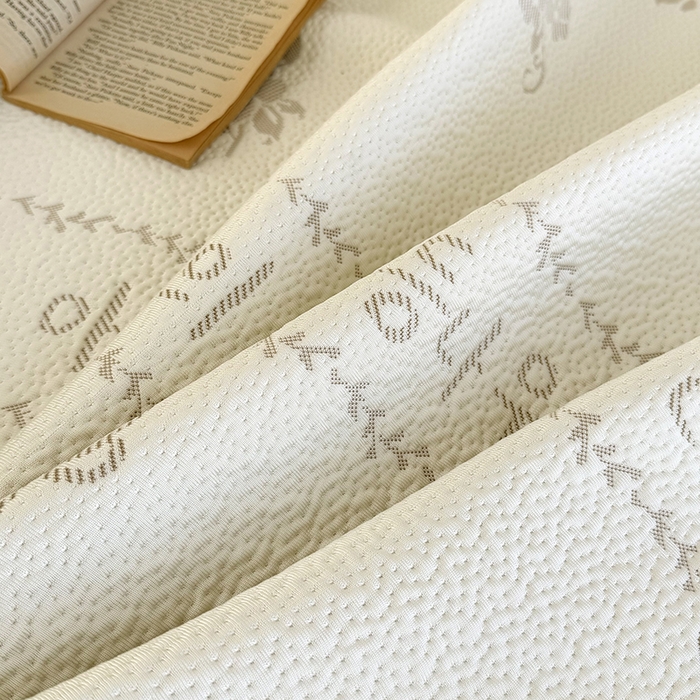 91家纺网 家纺一手货源 找家纺 （总）红夫人 2026春夏新款韩式荷叶边高克重双色提花全凉感凉席三件套【单层不复合】