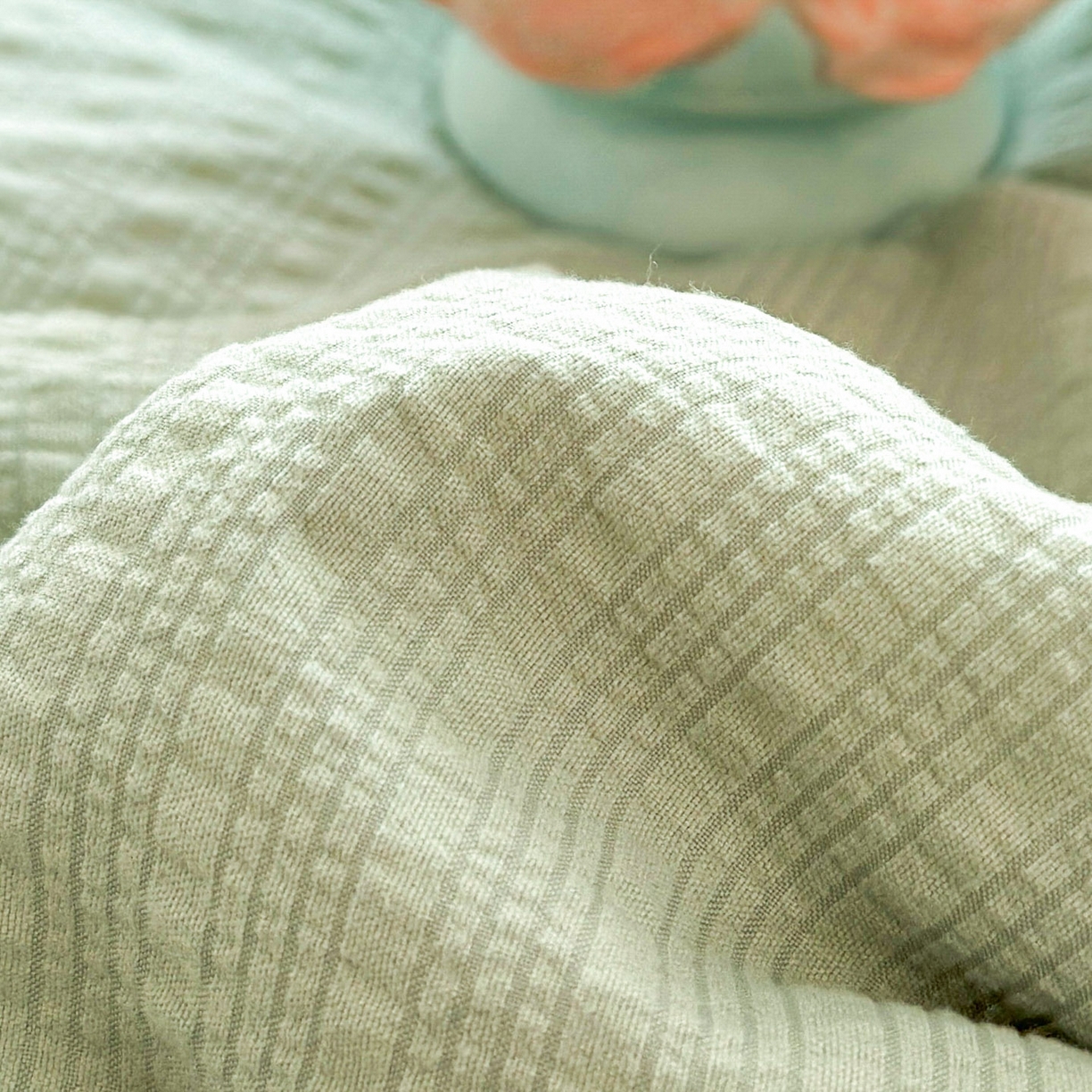 91家纺网 家纺一手货源 找家纺 玉海棠家纺 2026新款泡芙纱夏被夏凉被空调被贴布绣四件套-安妮公主系列 安妮公主-青草绿