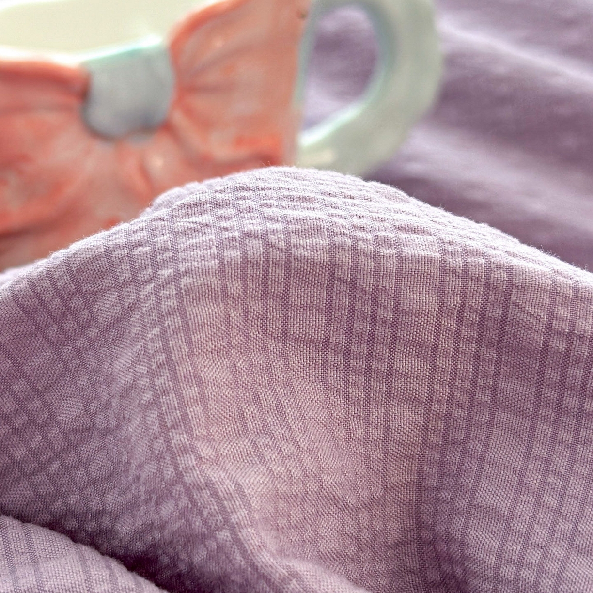 91家纺网 家纺一手货源 找家纺 玉海棠家纺 2026新款泡芙纱夏被夏凉被空调被贴布绣四件套-安妮公主系列 安妮公主-优雅紫