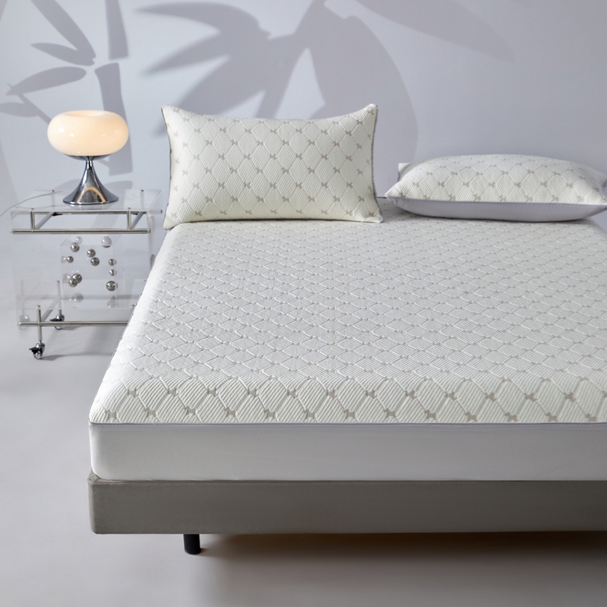 （总）满座家居 2026新款乙纶高冰凉感高分子PE凉席床笠款冰丝席三件套