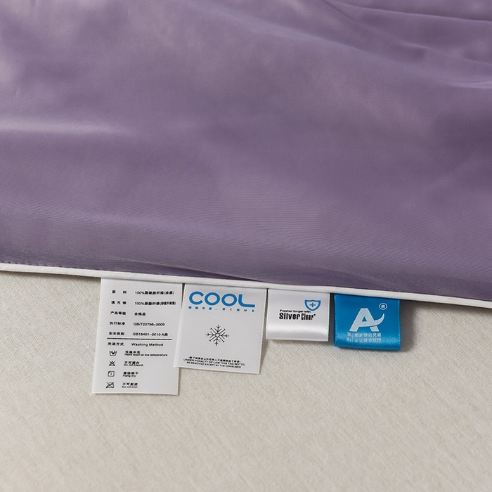 91家纺网 家纺一手货源 找家纺 库里梦家纺 2026新款凉感丝冰激凌夏被夏凉被空调被 灰+紫