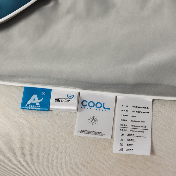 91家纺网 家纺一手货源 找家纺 库里梦家纺 2026新款凉感丝冰激凌夏被夏凉被空调被 蓝+灰