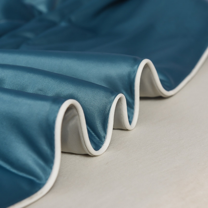 91家纺网 家纺一手货源 找家纺 库里梦家纺 2026新款凉感丝冰激凌夏被夏凉被空调被 蓝+灰