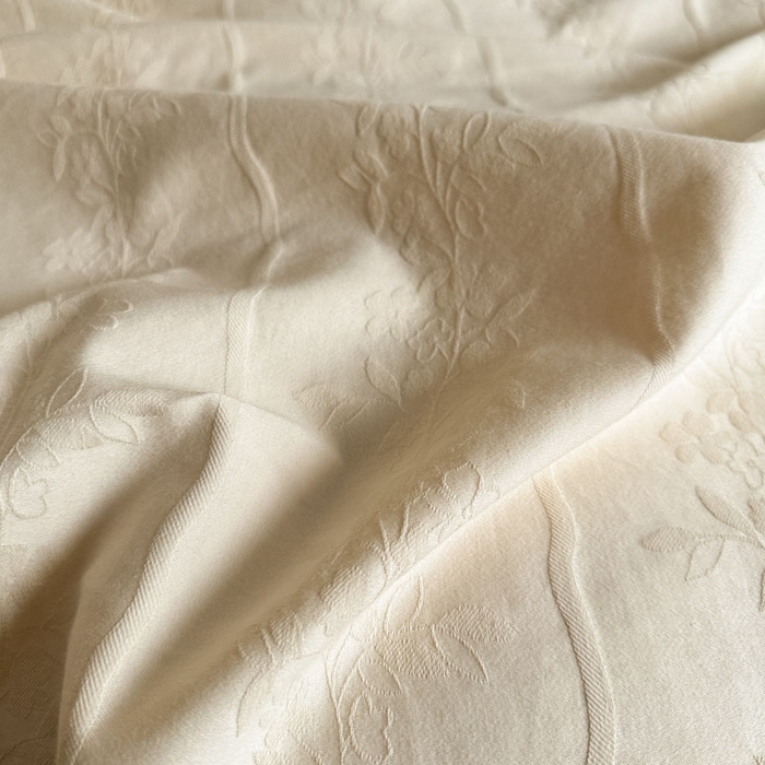 91家纺网 家纺一手货源 找家纺 佰亿莱 2026新款新疆长绒棉60支水洗提花四件套 米白锦纹