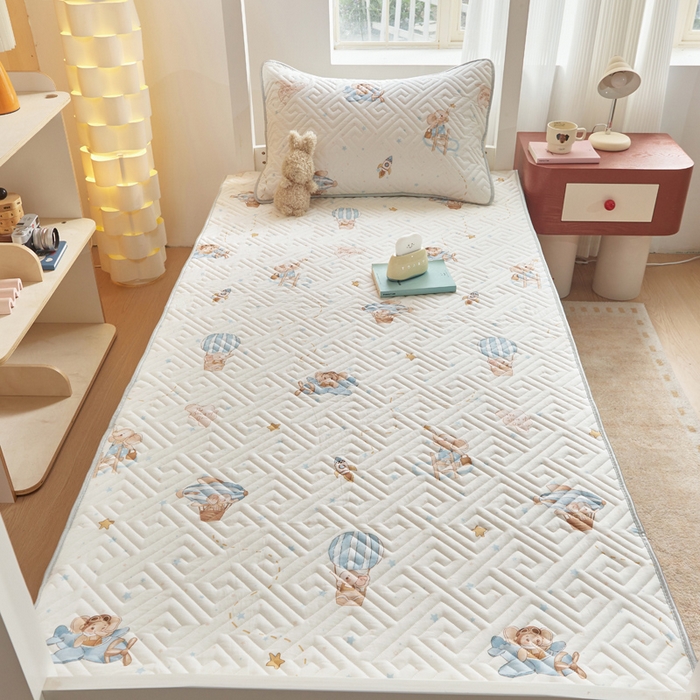 91家纺网 家纺一手货源 找家纺 舒居家纺 2026新款学生床全棉软床垫床盖 嘉年华