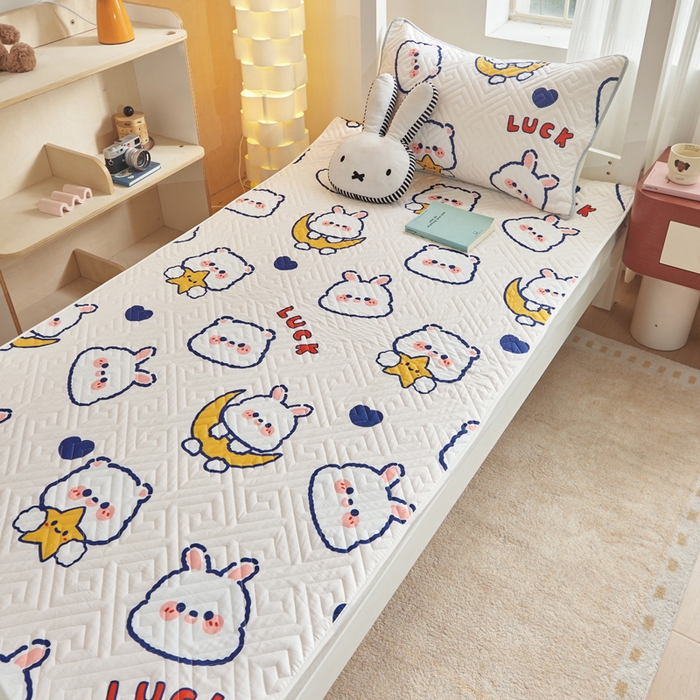 91家纺网 家纺一手货源 找家纺 舒居家纺 2026新款学生床全棉软床垫床盖 卡哇伊