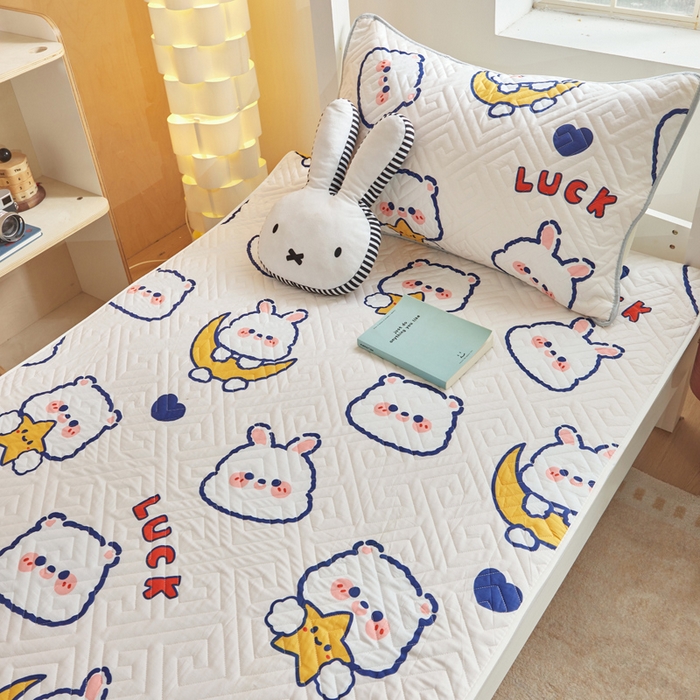 91家纺网 家纺一手货源 找家纺 舒居家纺 2026新款学生床全棉软床垫床盖 卡哇伊