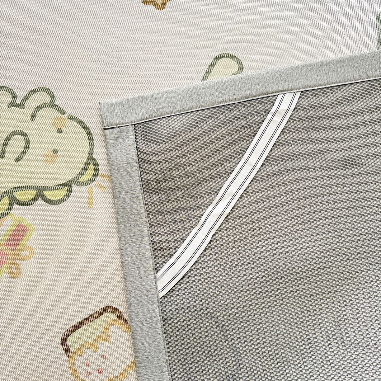 91家纺网 家纺一手货源 找家纺 懒猫家纺 2026新款250D数码印花宽边圆网冰丝凉席 礼物恐龙