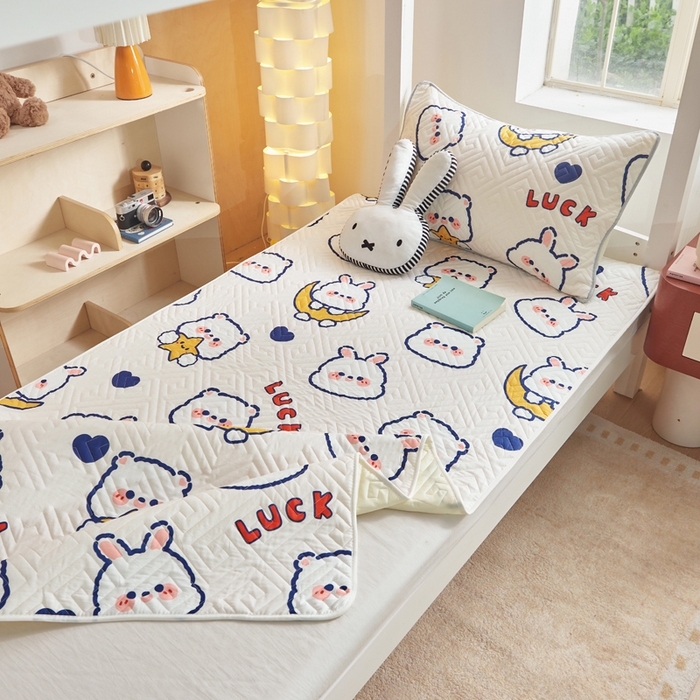 91家纺网 家纺一手货源 找家纺 舒居家纺 2026新款学生床全棉软床垫床盖 卡哇伊