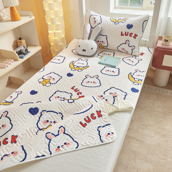 91家纺网 家纺一手货源 找家纺 舒居家纺 2026新款学生床全棉软床垫床盖 卡哇伊