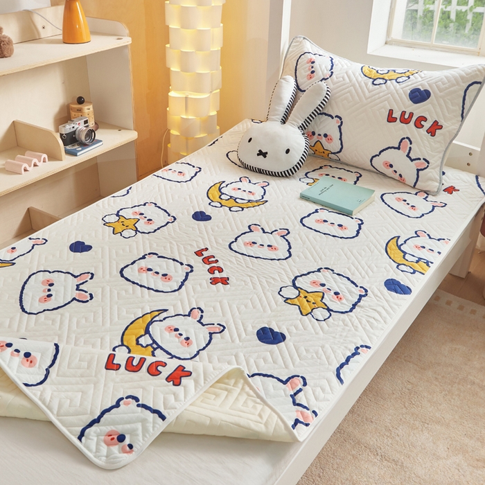 91家纺网 家纺一手货源 找家纺 舒居家纺 2026新款学生床全棉软床垫床盖 卡哇伊