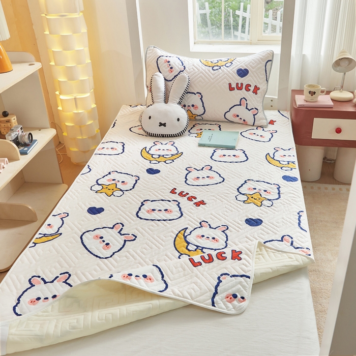 91家纺网 家纺一手货源 找家纺 舒居家纺 2026新款学生床全棉软床垫床盖 卡哇伊