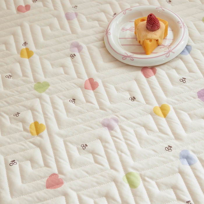 91家纺网 家纺一手货源 找家纺 舒居家纺 2026新款学生床全棉软床垫床盖 萌萌心语