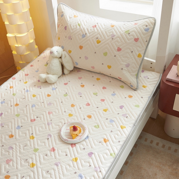 91家纺网 家纺一手货源 找家纺 舒居家纺 2026新款学生床全棉软床垫床盖 萌萌心语