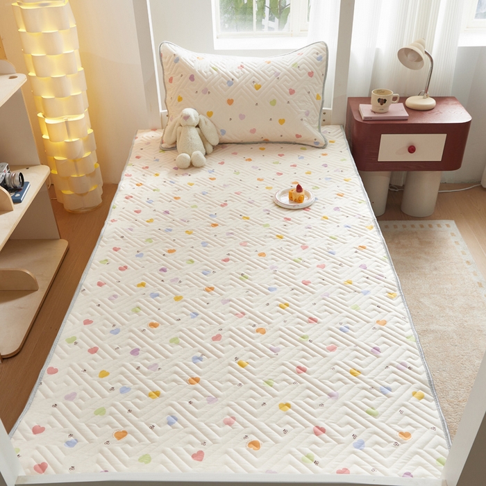 91家纺网 家纺一手货源 找家纺 舒居家纺 2026新款学生床全棉软床垫床盖 萌萌心语