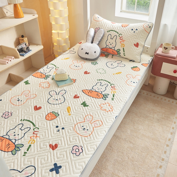 91家纺网 家纺一手货源 找家纺 舒居家纺 2026新款学生床全棉软床垫床盖 飞天萝卜