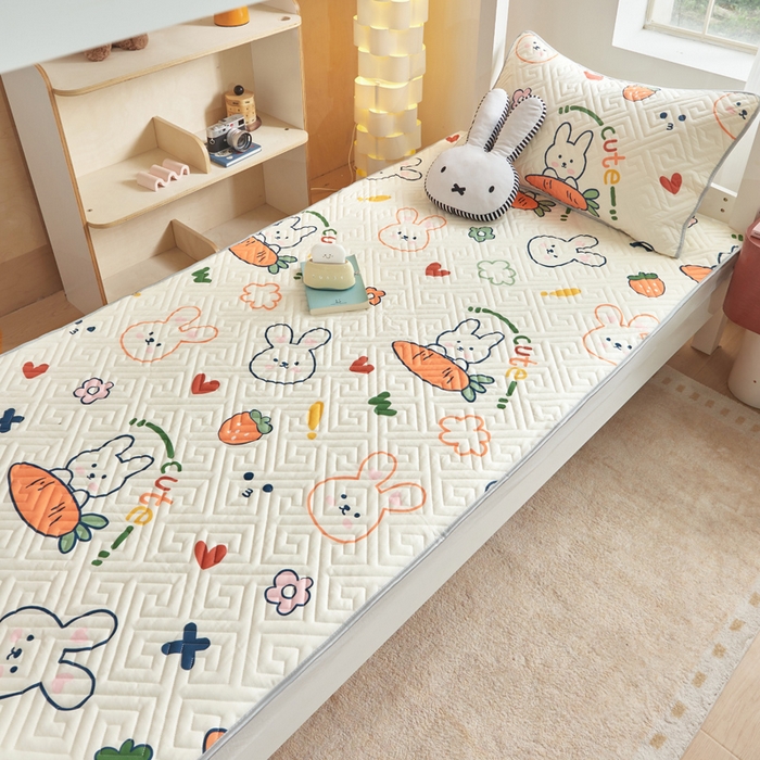 91家纺网 家纺一手货源 找家纺 舒居家纺 2026新款学生床全棉软床垫床盖 飞天萝卜