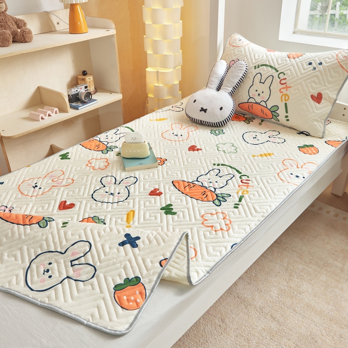 91家纺网 家纺一手货源 找家纺 舒居家纺 2026新款学生床全棉软床垫床盖 飞天萝卜