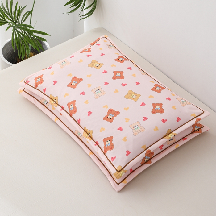 91家纺网 家纺一手货源 找家纺 （总）仁宇枕业 2026新款回形彩棉婴幼儿童棉花枕头荞麦枕头