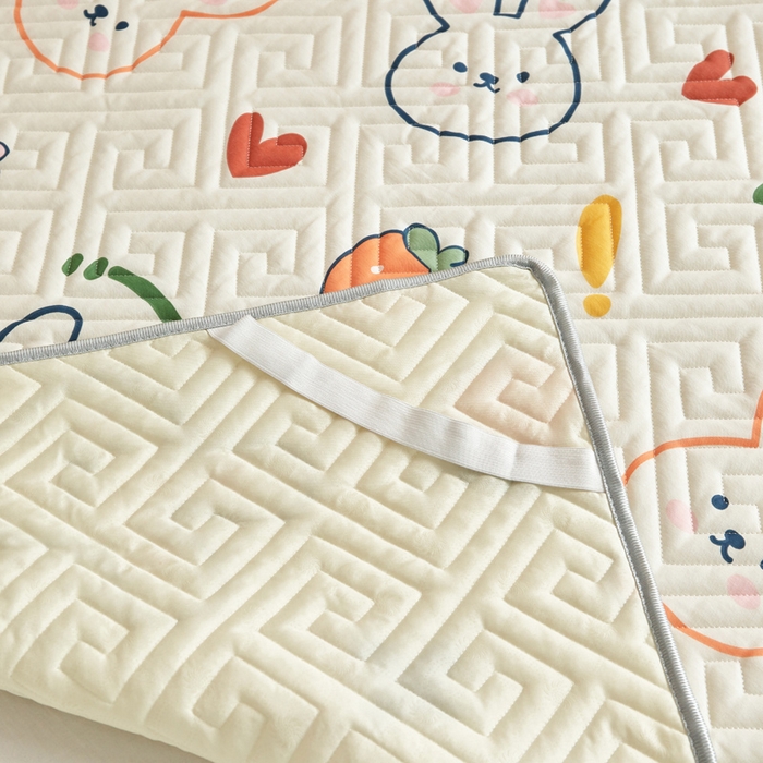 91家纺网 家纺一手货源 找家纺 舒居家纺 2026新款学生床全棉软床垫床盖 飞天萝卜