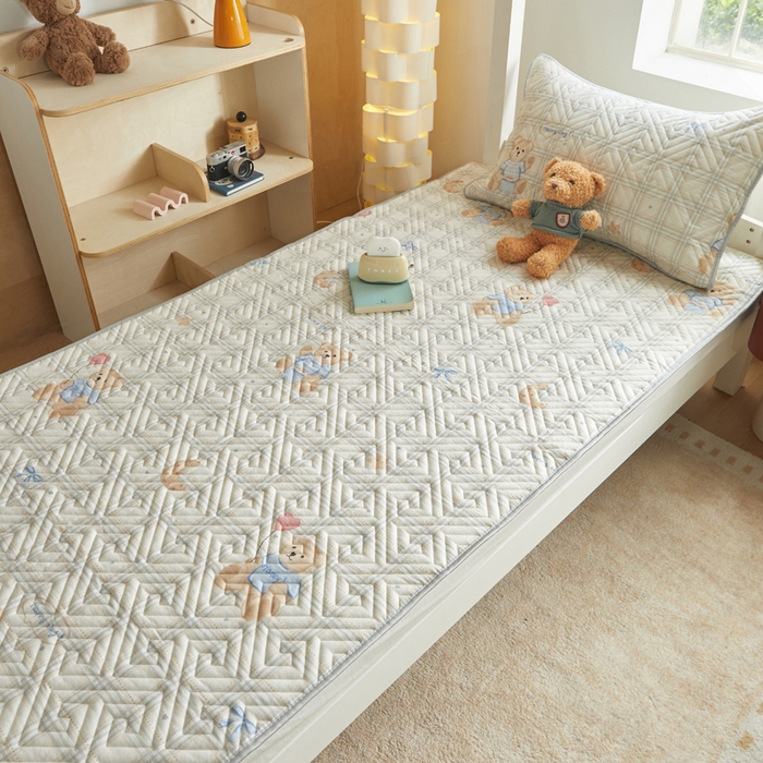 91家纺网 家纺一手货源 找家纺 舒居家纺 2026新款学生床全棉软床垫床盖 浮云初梦