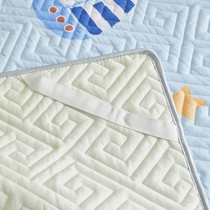 91家纺网 家纺一手货源 找家纺 舒居家纺 2026新款学生床全棉软床垫床盖 海洋之心