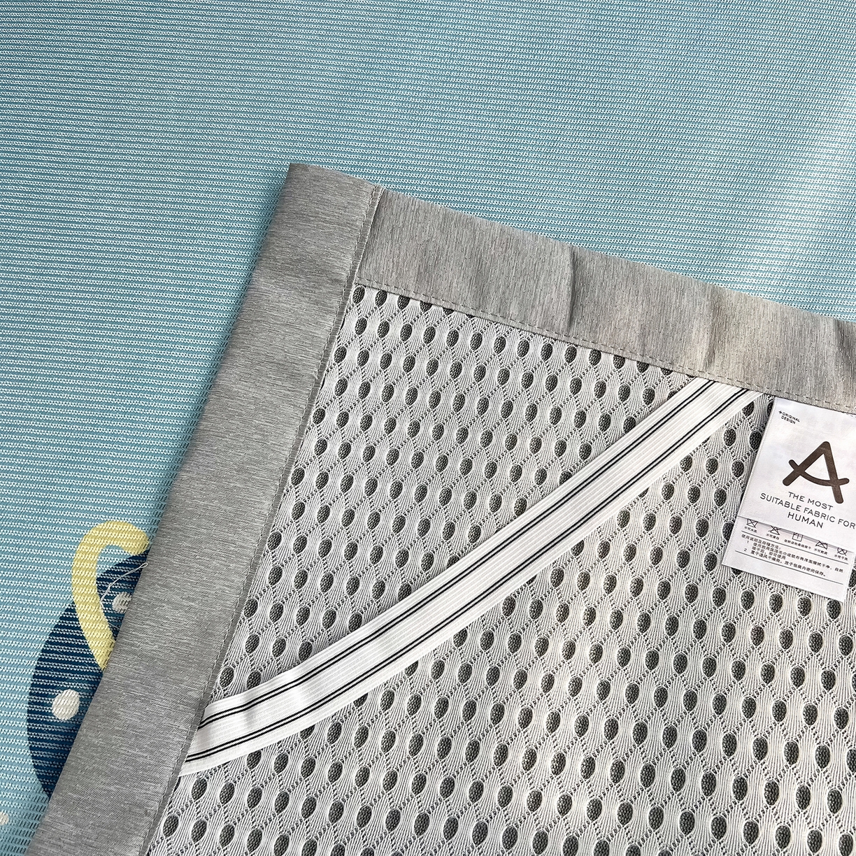 91家纺网 家纺一手货源 找家纺 懒猫家纺 2026新款250D数码印花宽边圆网冰丝凉席 探索星球