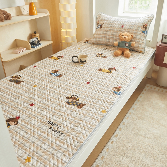 91家纺网 家纺一手货源 找家纺 舒居家纺 2026新款学生床全棉软床垫床盖 酷比狗