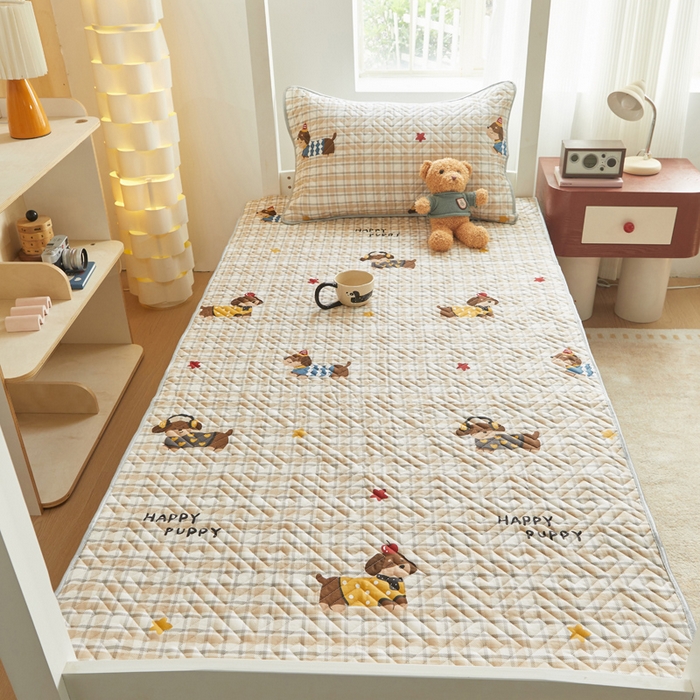 91家纺网 家纺一手货源 找家纺 舒居家纺 2026新款学生床全棉软床垫床盖 酷比狗