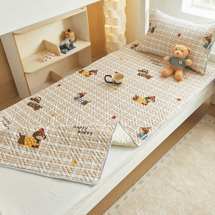 91家纺网 家纺一手货源 找家纺 舒居家纺 2026新款学生床全棉软床垫床盖 酷比狗