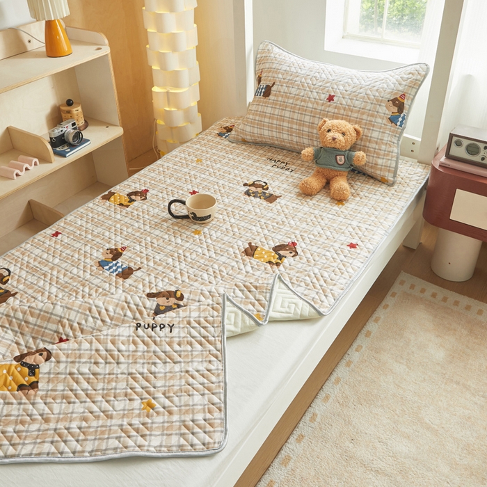 91家纺网 家纺一手货源 找家纺 舒居家纺 2026新款学生床全棉软床垫床盖 酷比狗