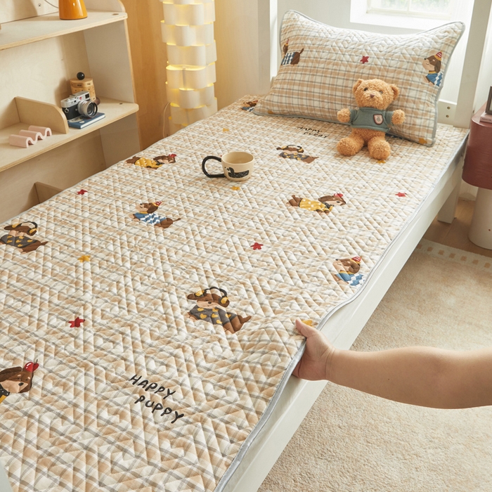 91家纺网 家纺一手货源 找家纺 舒居家纺 2026新款学生床全棉软床垫床盖 酷比狗