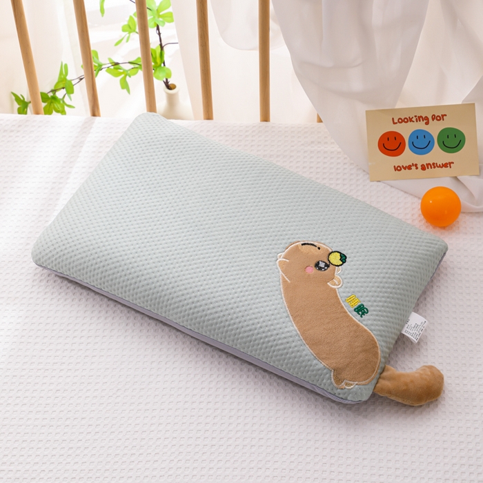 91家纺网 家纺一手货源 找家纺 （总）仁宇枕业 2026新款儿童枕头冰豆豆凉豆豆婴幼儿卡通卡皮荞麦枕芯芯棉花芯乳胶枕头枕芯