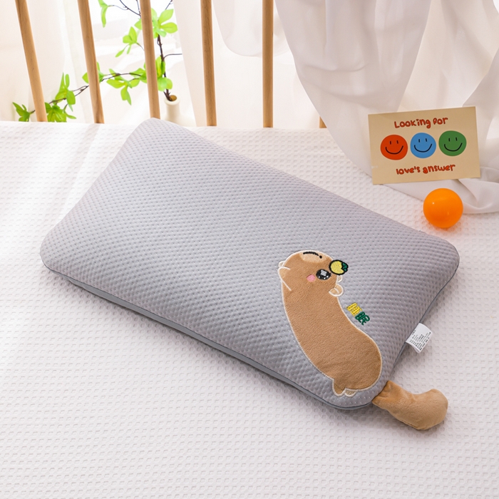 91家纺网 家纺一手货源 找家纺 （总）仁宇枕业 2026新款儿童枕头冰豆豆凉豆豆婴幼儿卡通卡皮荞麦枕芯芯棉花芯乳胶枕头枕芯