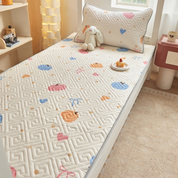 91家纺网 家纺一手货源 找家纺 舒居家纺 2026新款学生床全棉软床垫床盖 南瓜派