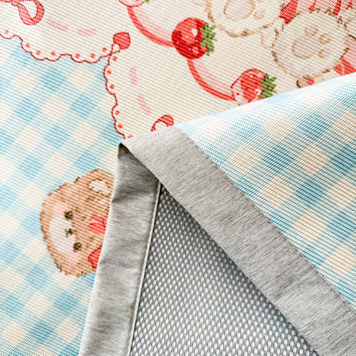 91家纺网 家纺一手货源 找家纺 懒猫家纺 2026新款250D数码印花宽边圆网冰丝凉席 甜品屋