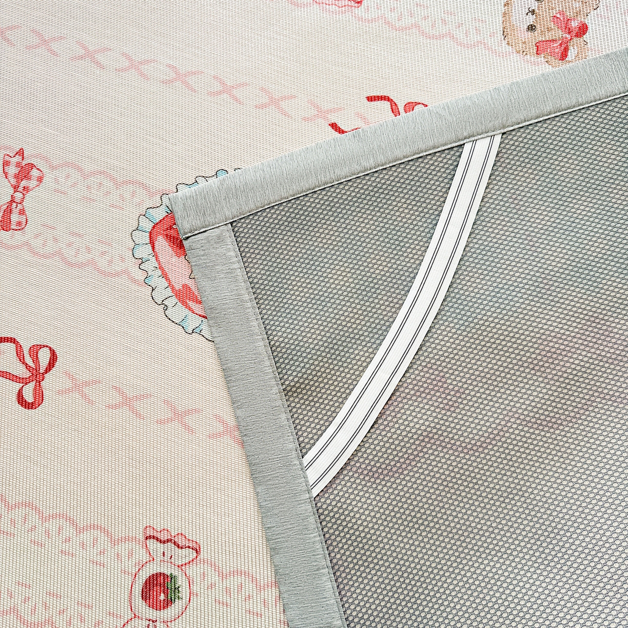 91家纺网 家纺一手货源 找家纺 懒猫家纺 2026新款250D数码印花宽边圆网冰丝凉席 甜品屋