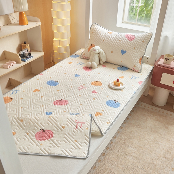 91家纺网 家纺一手货源 找家纺 舒居家纺 2026新款学生床全棉软床垫床盖 南瓜派