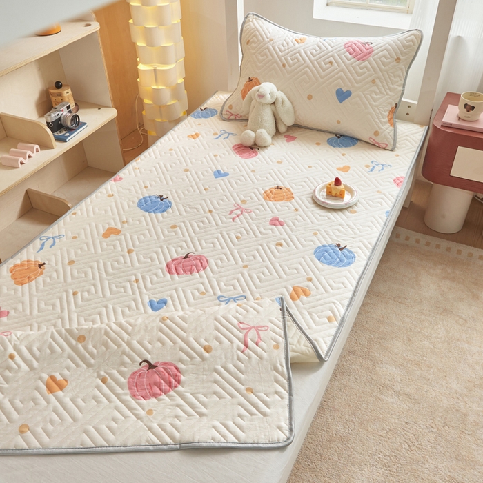 91家纺网 家纺一手货源 找家纺 舒居家纺 2026新款学生床全棉软床垫床盖 南瓜派