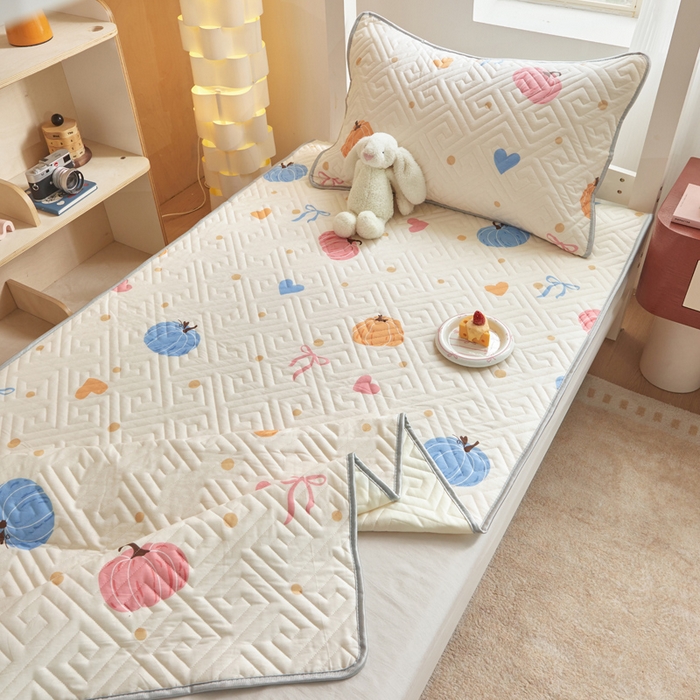 91家纺网 家纺一手货源 找家纺 舒居家纺 2026新款学生床全棉软床垫床盖 南瓜派