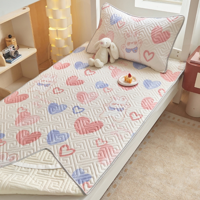 91家纺网 家纺一手货源 找家纺 舒居家纺 2026新款学生床全棉软床垫床盖 小兔可可